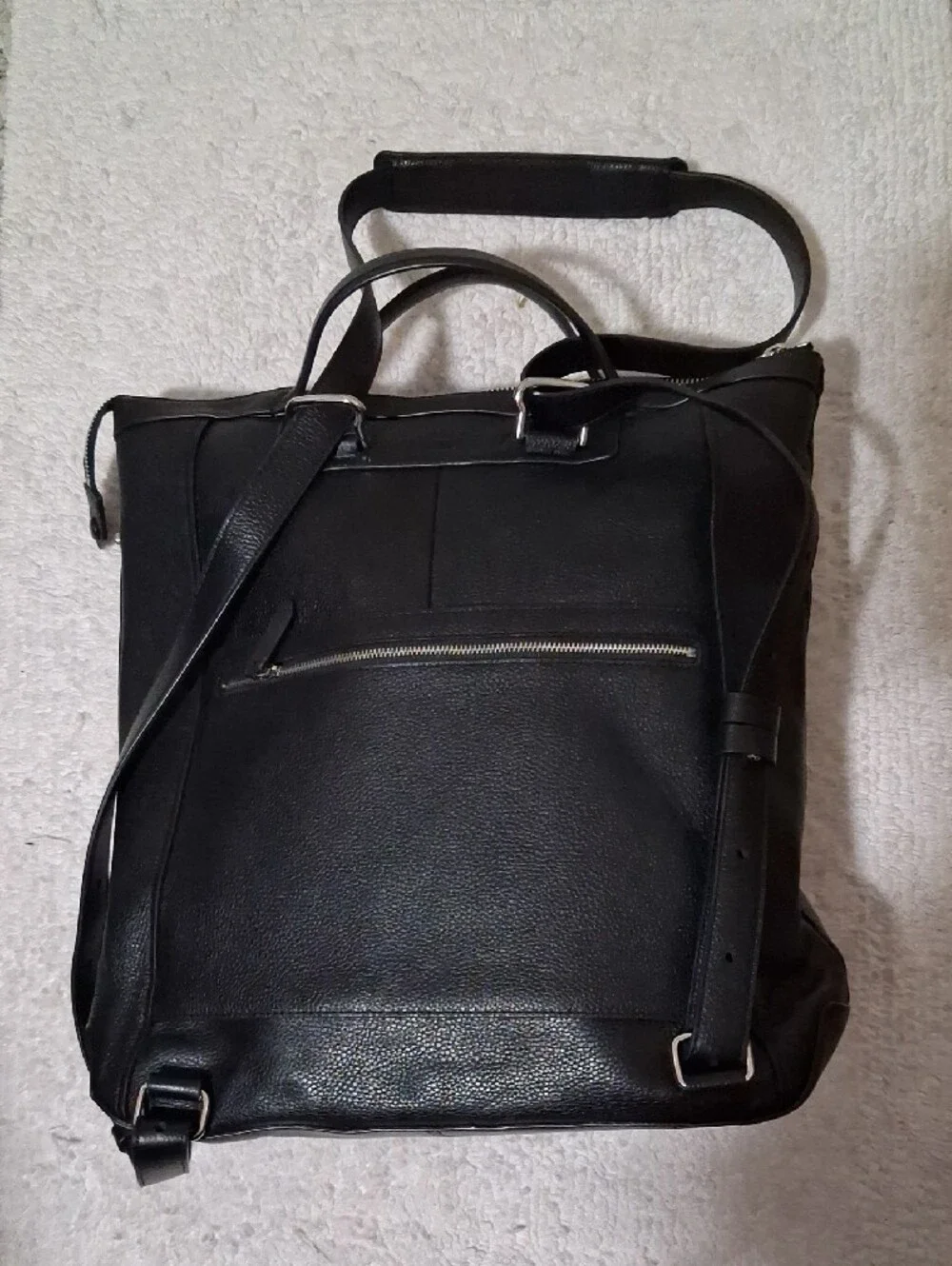 Cole Haan Black Leather Backpack Tote